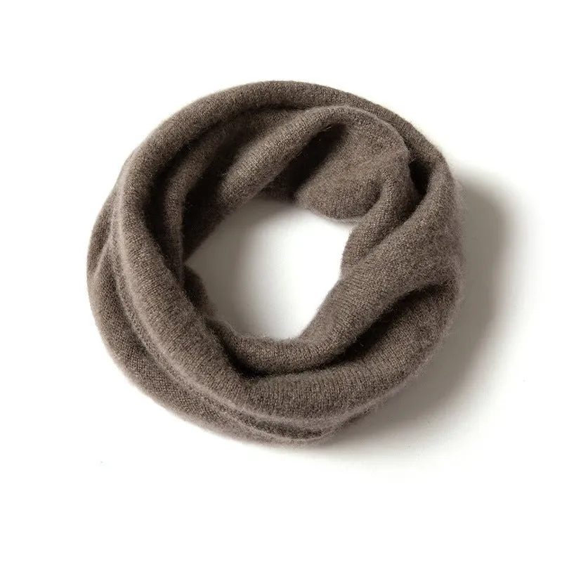 100% Cashmere Infinity Scarf Cashmere Neck Gaiter Seamless Loop Scarf