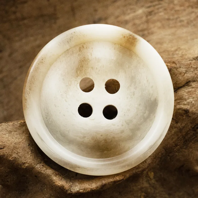 15-25mm Off-White and Khaki Resin Buttons for Woolen Coats 40 Pack