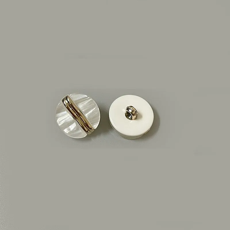 18mm Round Resin Double-Bar Pearlized Shank Buttons for Woolen Coats Knitwear 500pcs