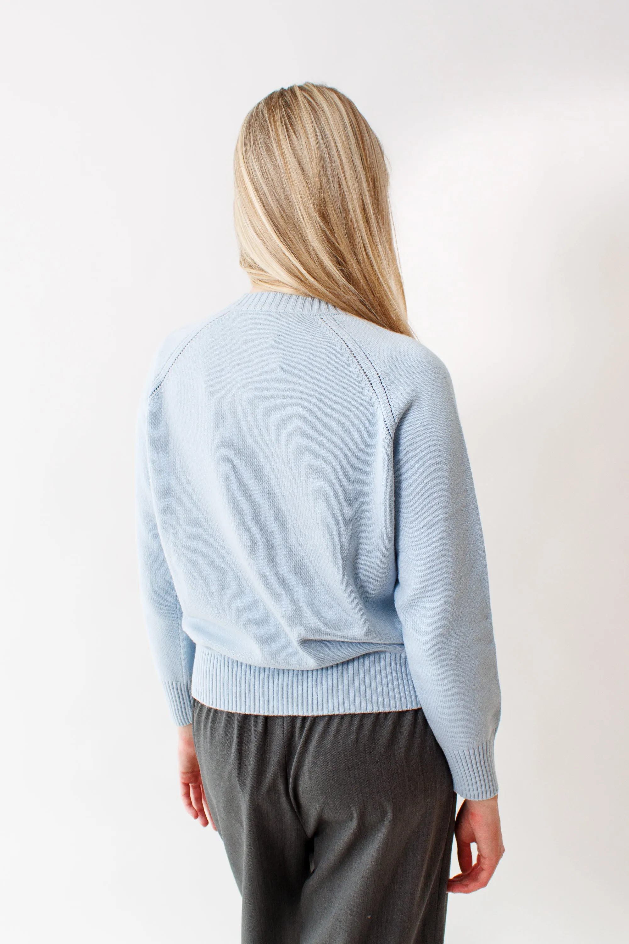 Allude Cotton Cashmere RD Crew Sweater