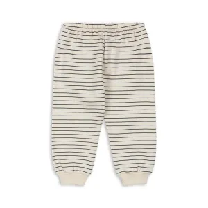 Amio Sweat Pants GOTS, Antique White/Ombre Blue