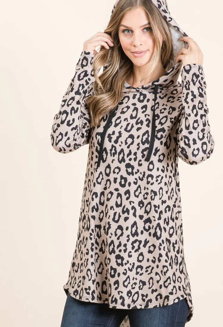 Animal Print Hoodie-2 Colors