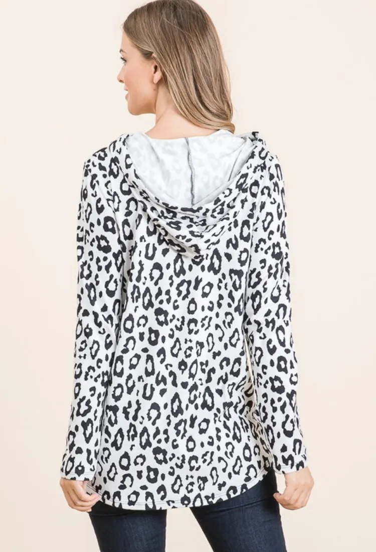 Animal Print Hoodie-2 Colors