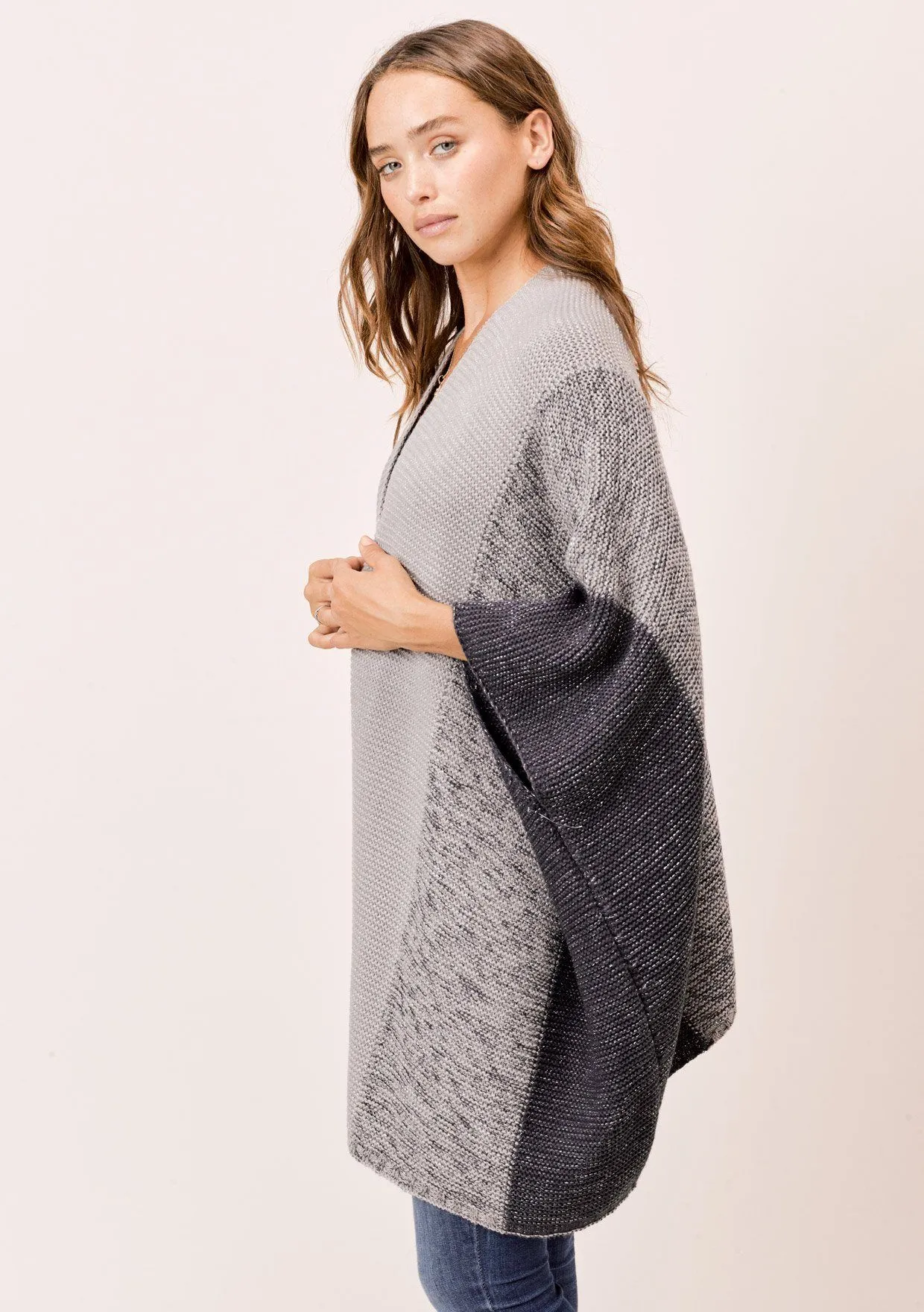 Aniya Metallic Cocoon Cardigan