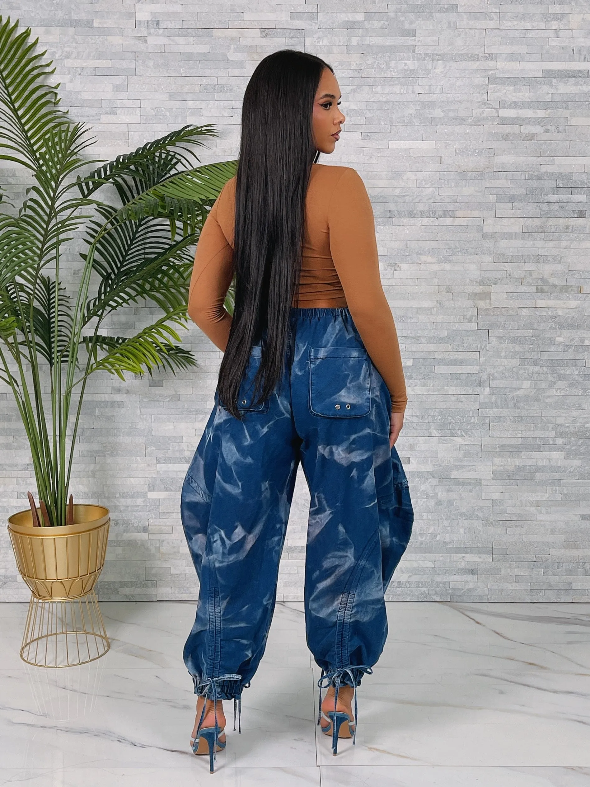 AP9215-TP - TIE DYE WIDE LEG JOGGER PANTS