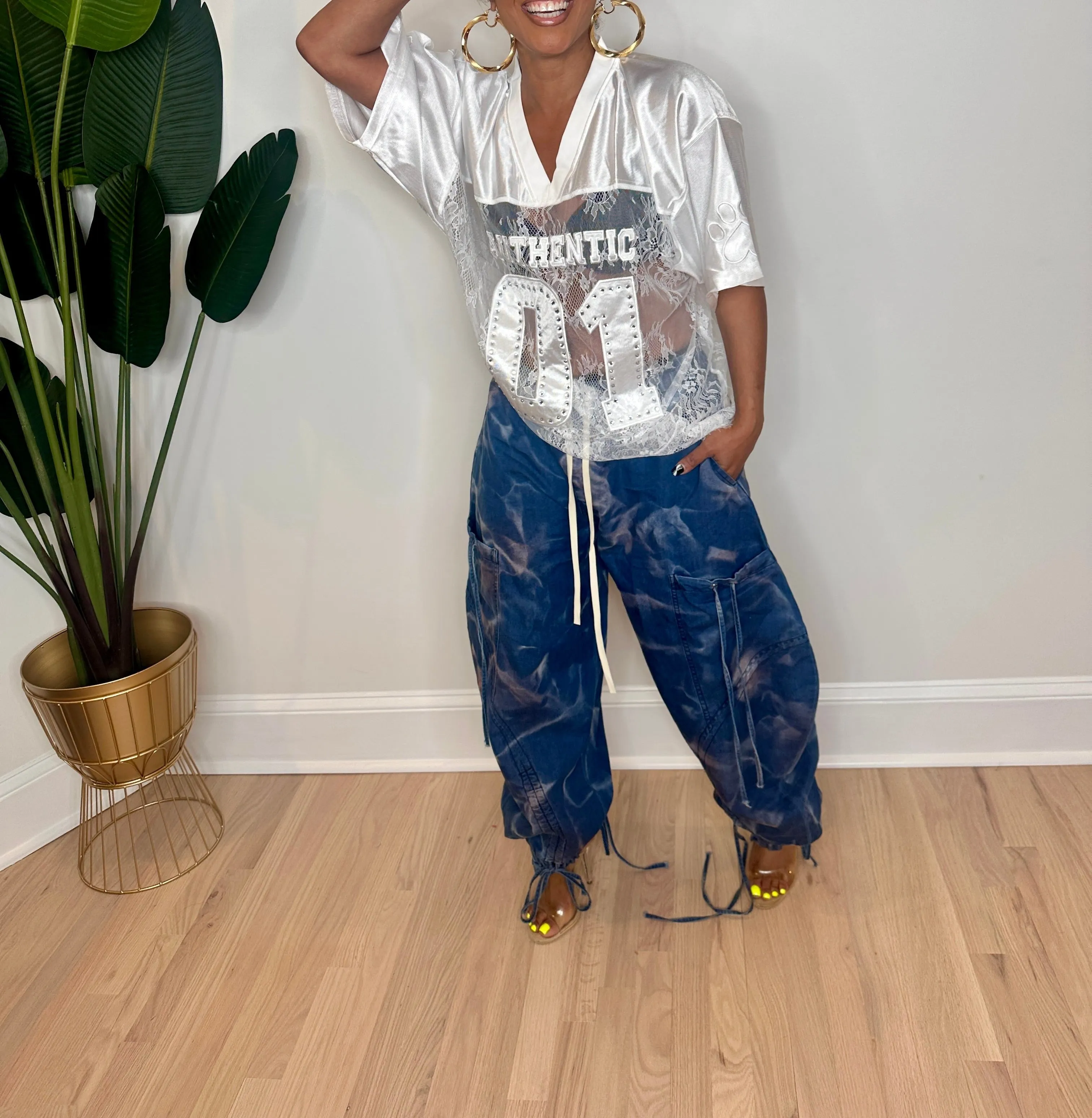AP9215-TP - TIE DYE WIDE LEG JOGGER PANTS