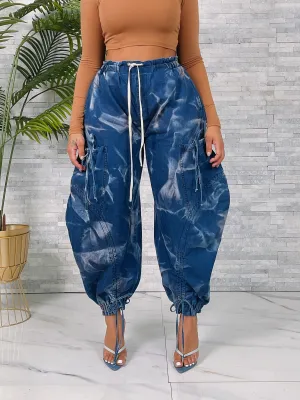 AP9215-TP - TIE DYE WIDE LEG JOGGER PANTS