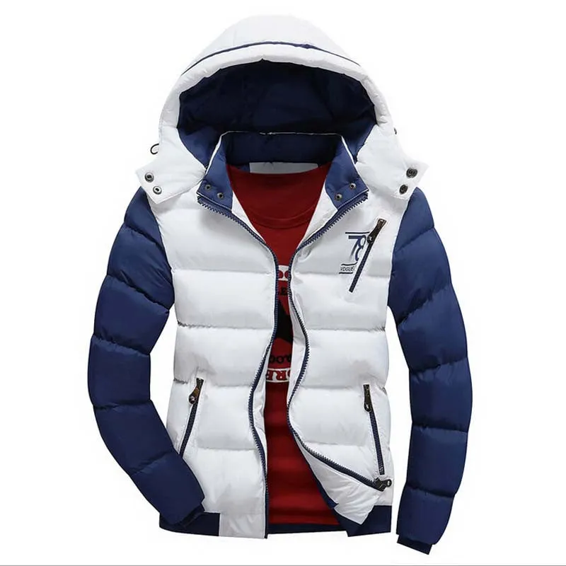 Arrival Men Jacket Warm cotton coat mens casual hooded jackets Handsome Outwear thicking Parka Plus size XXXL Coats