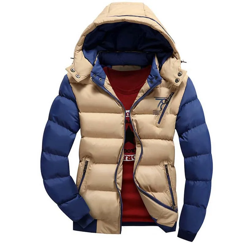 Arrival Men Jacket Warm cotton coat mens casual hooded jackets Handsome Outwear thicking Parka Plus size XXXL Coats