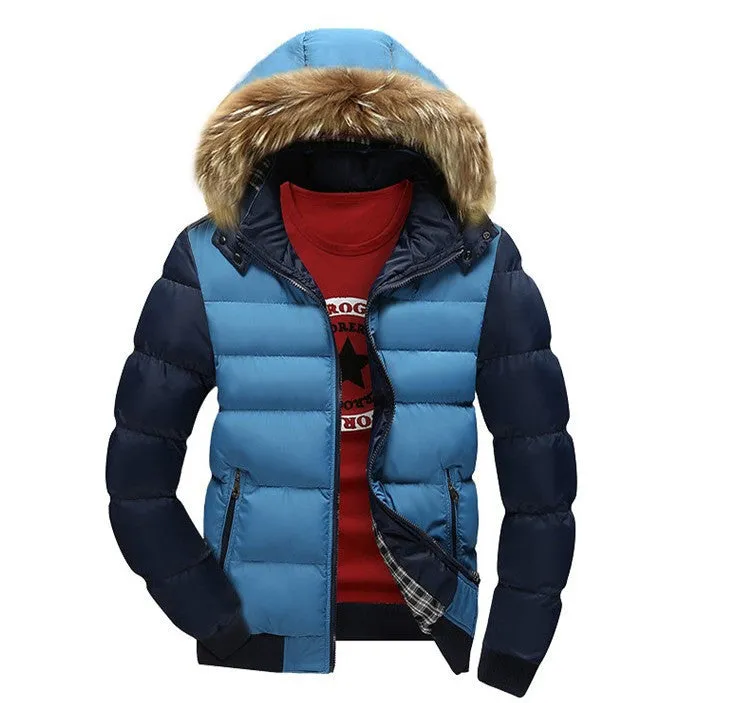 Arrival Men Jacket Warm cotton coat mens casual hooded jackets Handsome Outwear thicking Parka Plus size XXXL Coats