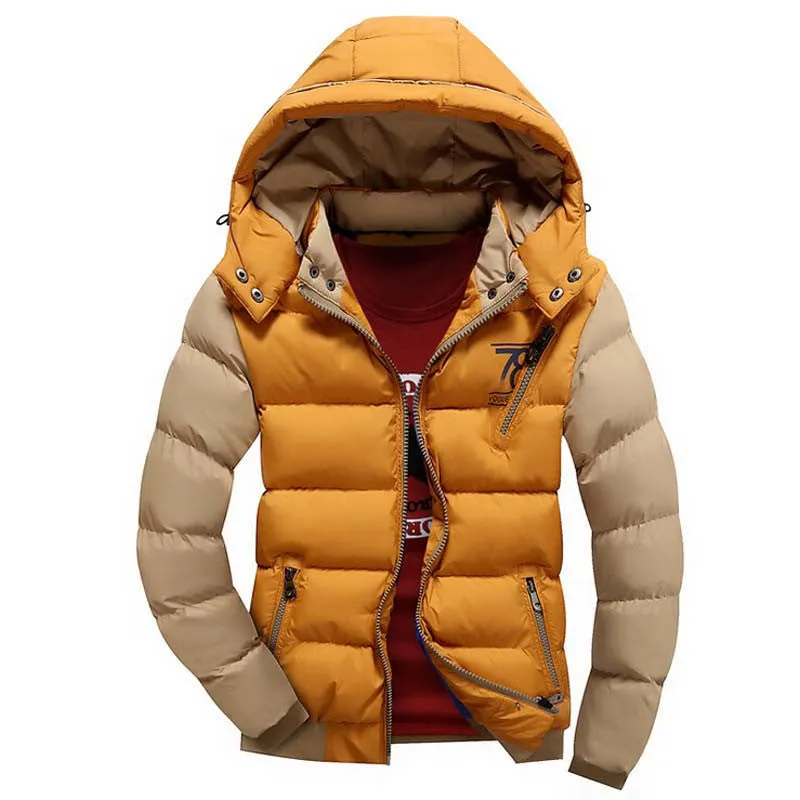 Arrival Men Jacket Warm cotton coat mens casual hooded jackets Handsome Outwear thicking Parka Plus size XXXL Coats