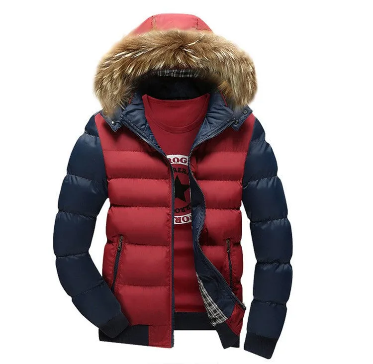Arrival Men Jacket Warm cotton coat mens casual hooded jackets Handsome Outwear thicking Parka Plus size XXXL Coats