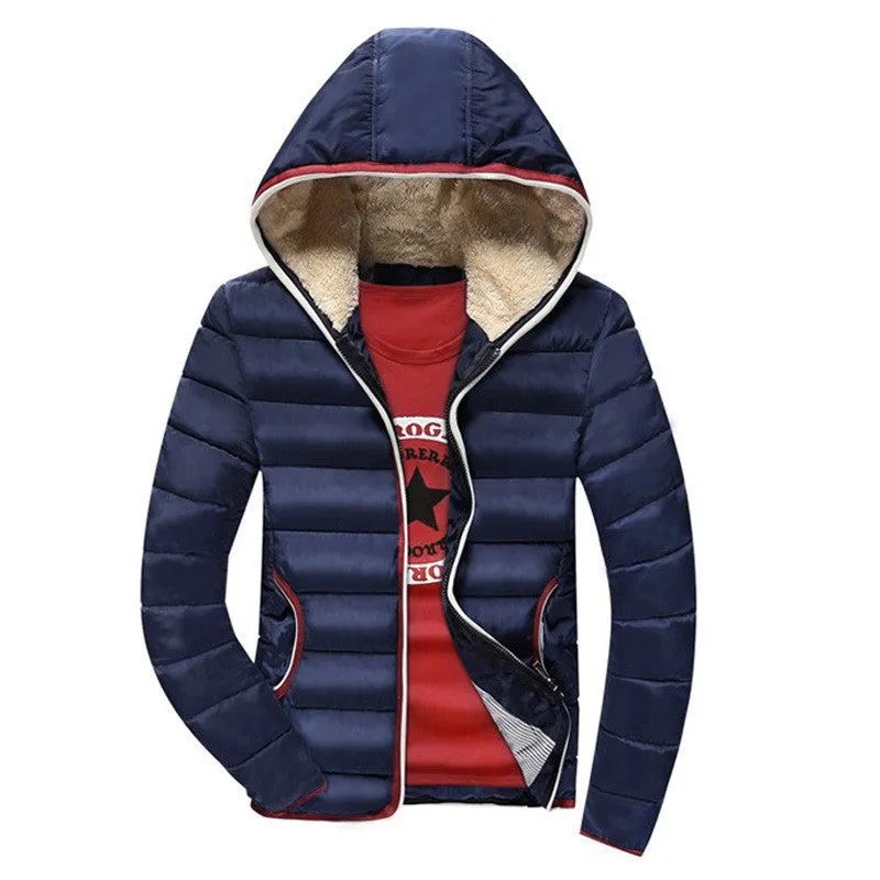 Arrival Men Jacket Warm cotton coat mens casual hooded jackets Handsome Outwear thicking Parka Plus size XXXL Coats
