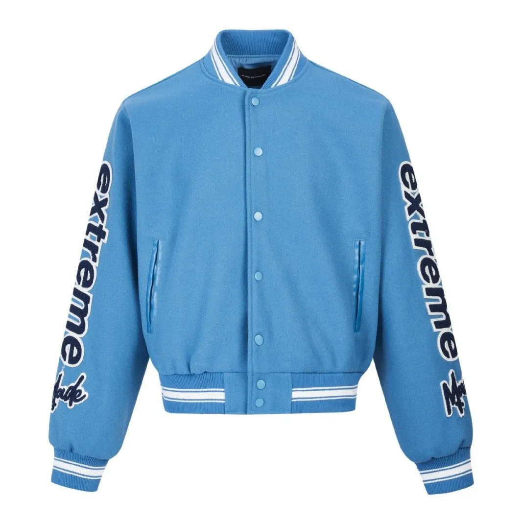 Autumn And Winter American Street Alphabet Baseball Suit Alphabet Embroidered Jacket Woolen Top Jacket