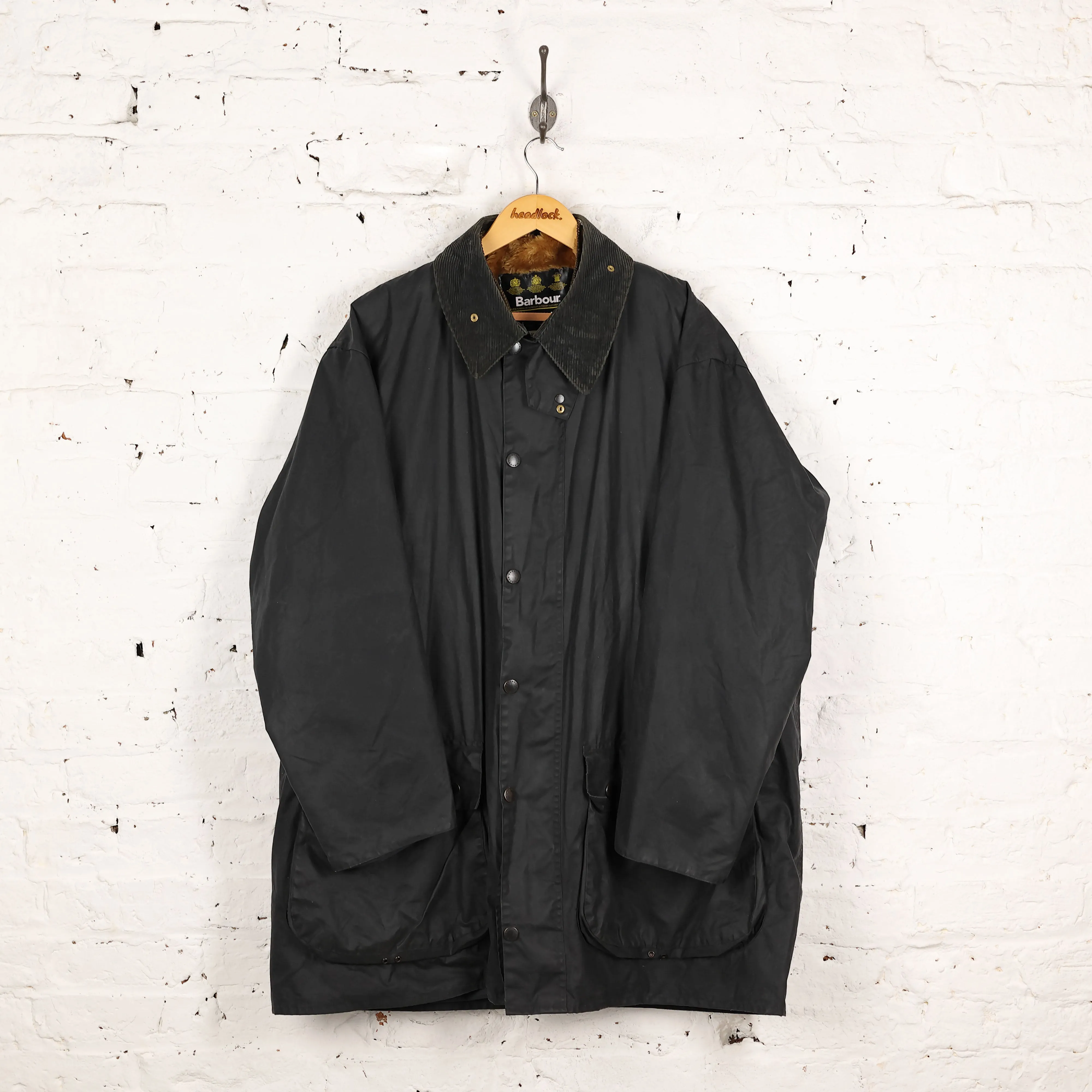 Barbour Border Wax Jacket With Lining - Blue - XXL