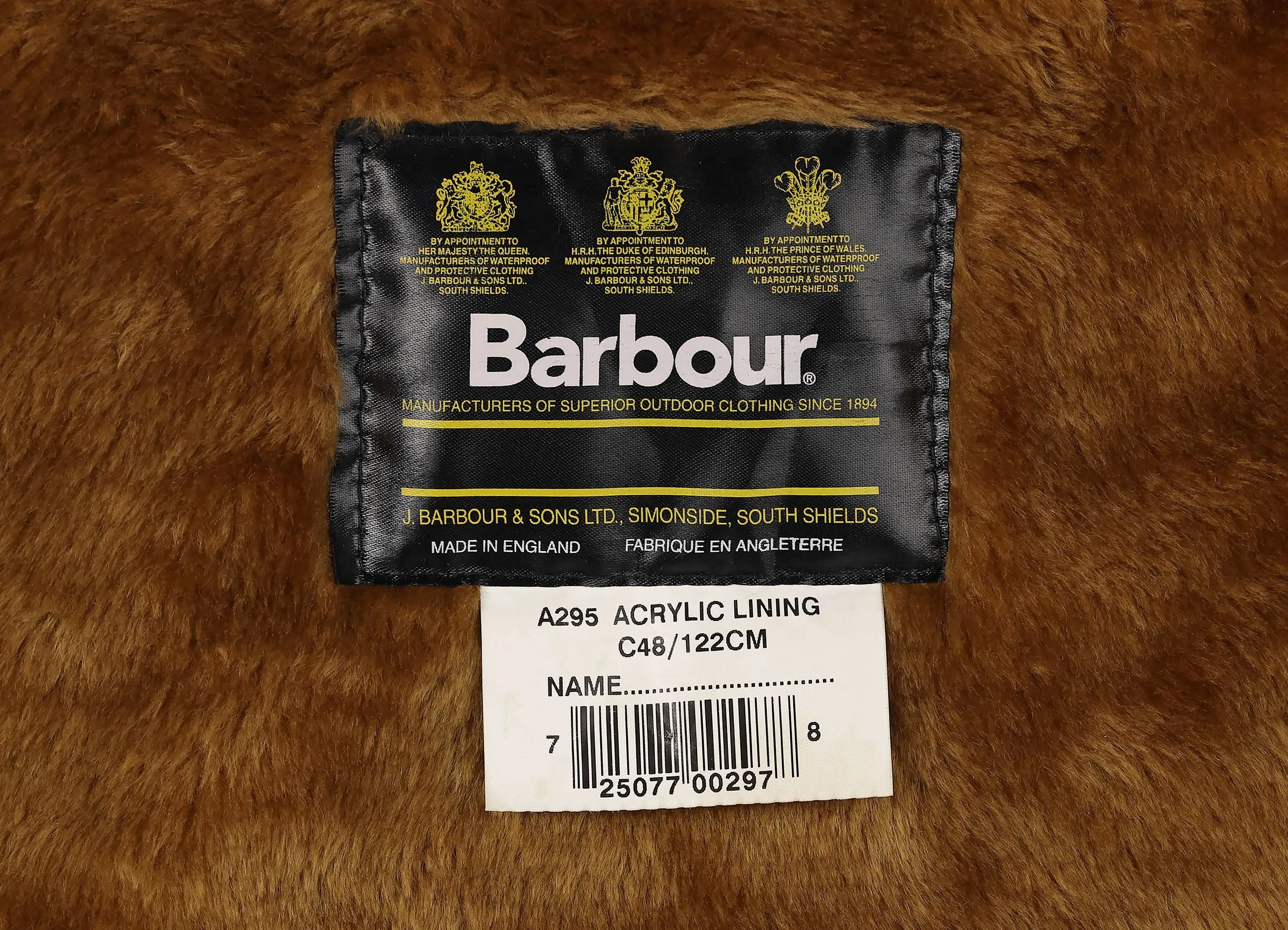 Barbour Border Wax Jacket With Lining - Blue - XXL