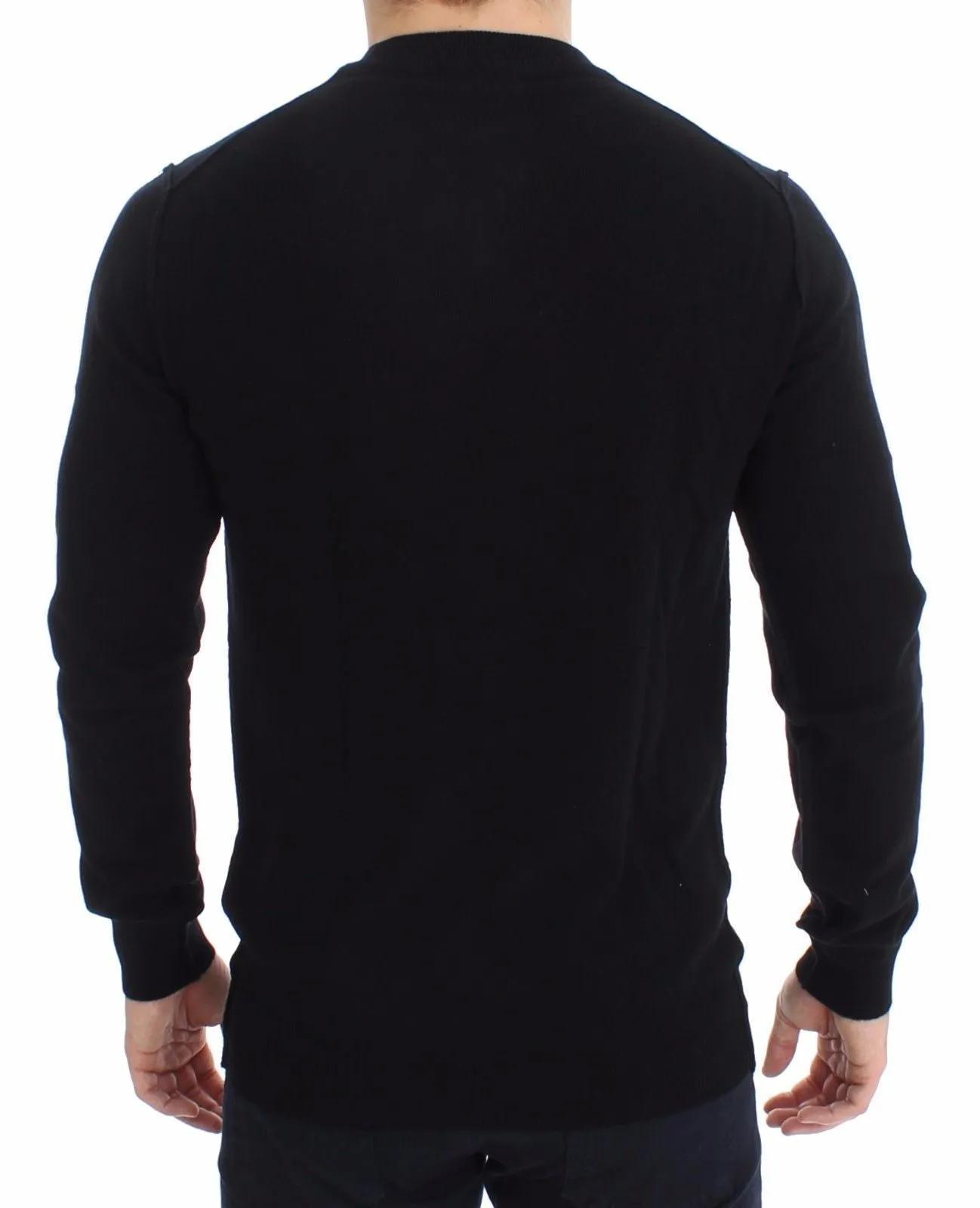 Black Cashmere V-neck Sweater Pullover Top