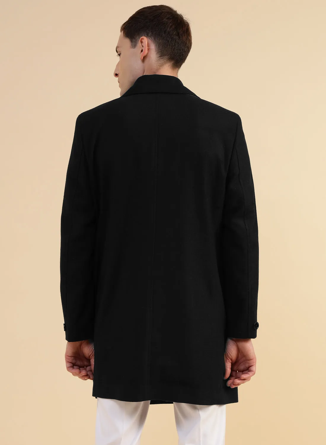 Black Tweed Long Coat