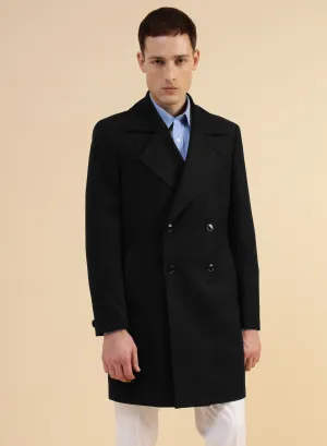 Black Tweed Long Coat