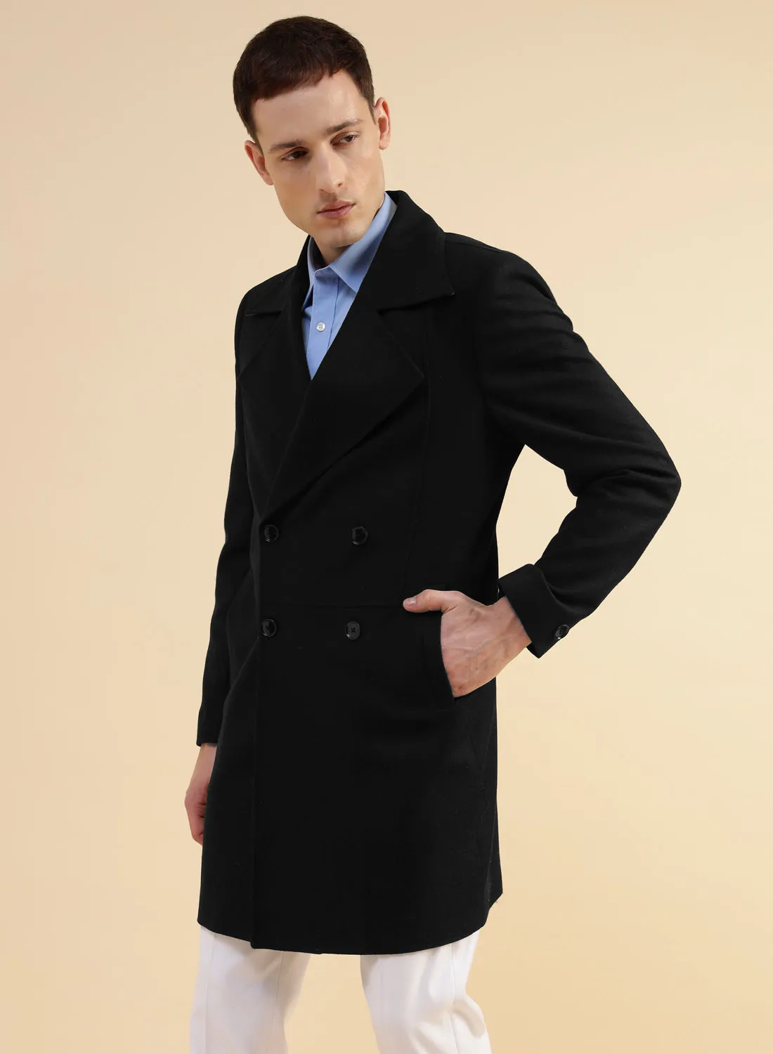 Black Tweed Long Coat