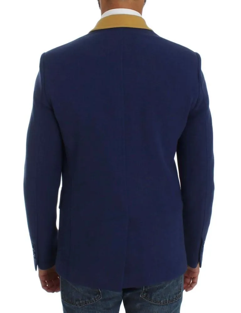 Blue Three Button Blazer Jacket