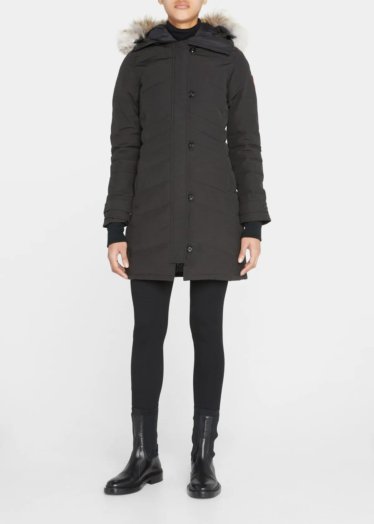 CANADA GOOSE LORETTE COYOTE FUR TRIM DOWN COAT