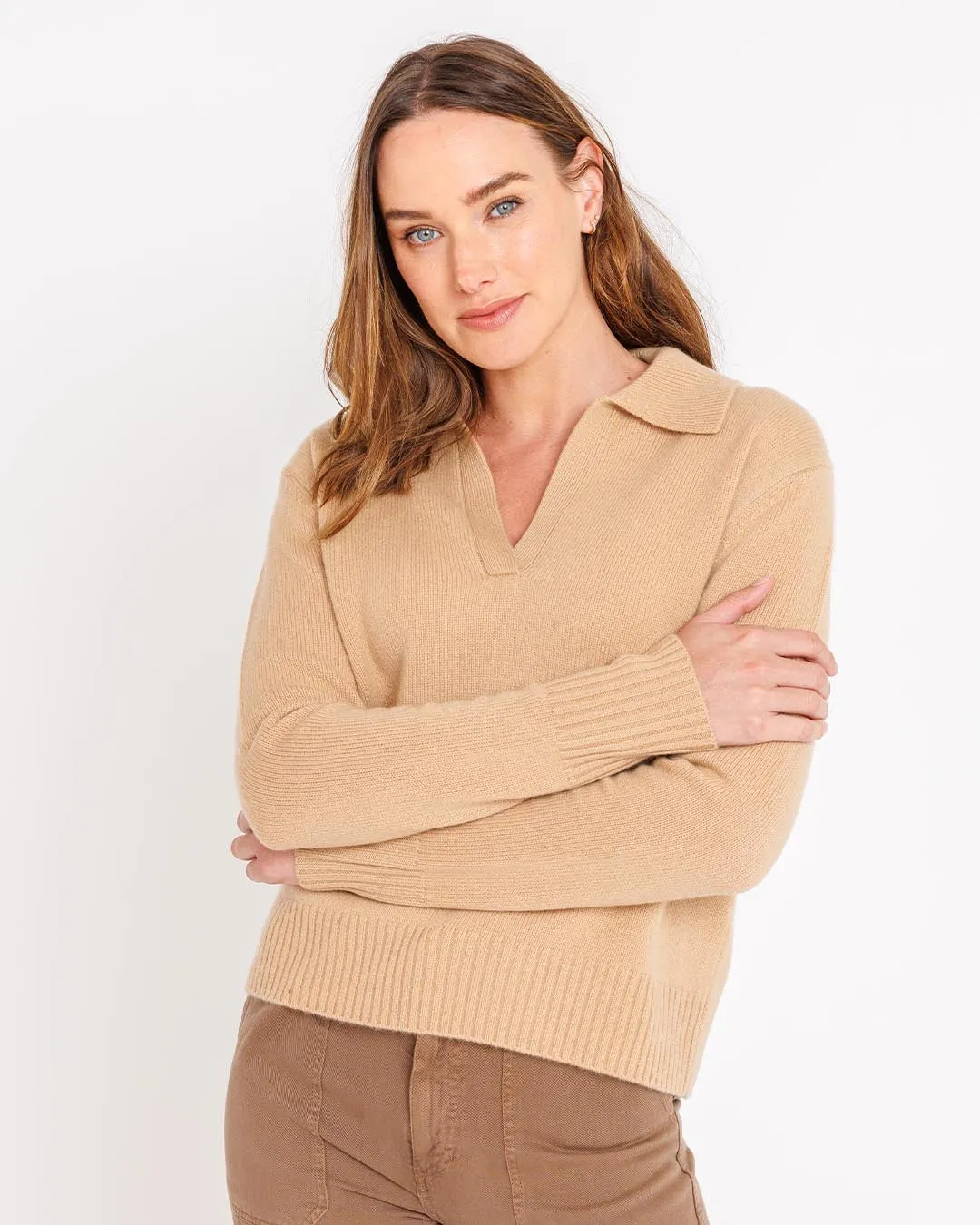 Cashmere Polo Crew