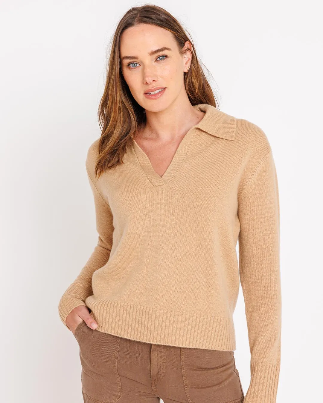 Cashmere Polo Crew