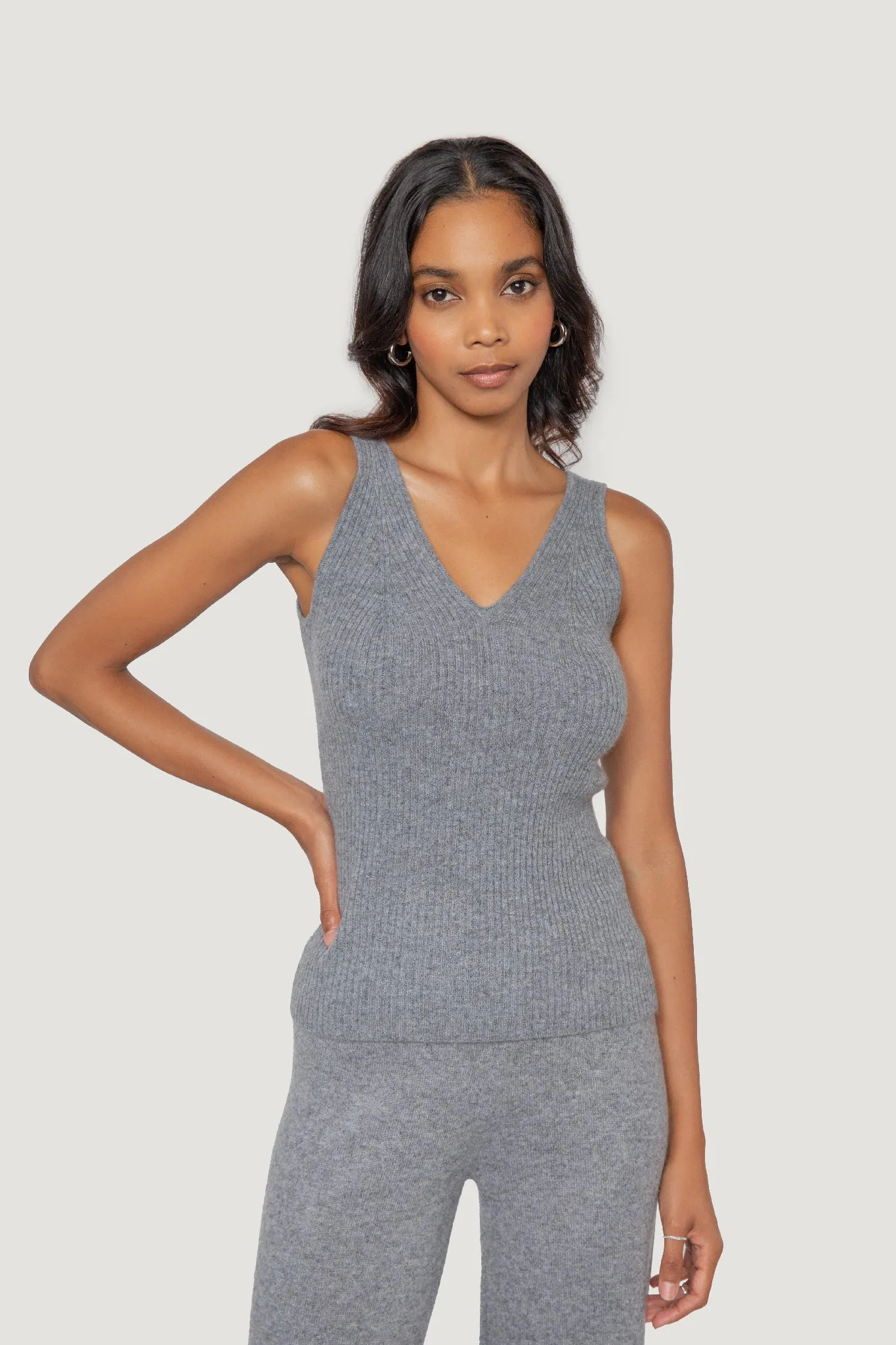 Cashmere Ribbed Tank