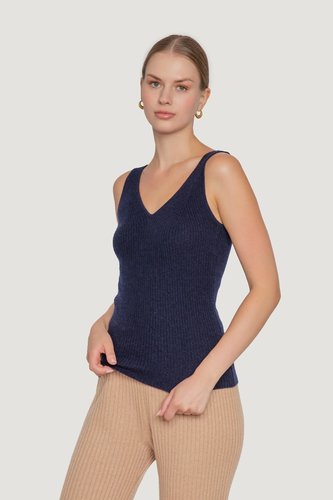 Cashmere Ribbed Tank