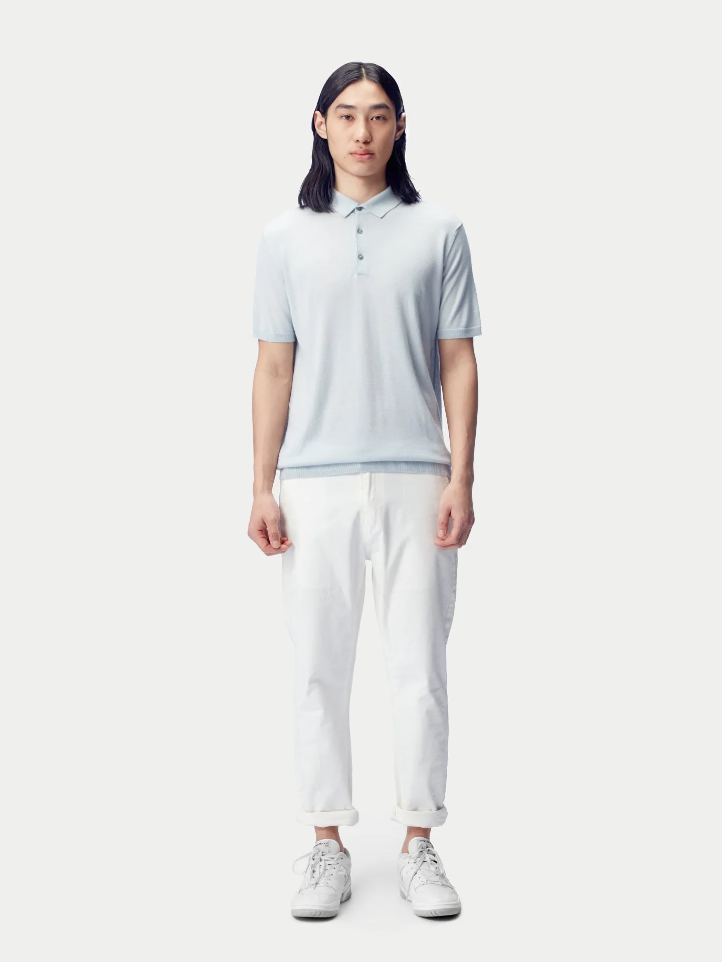 Cashmere Silk Polo Shirt
