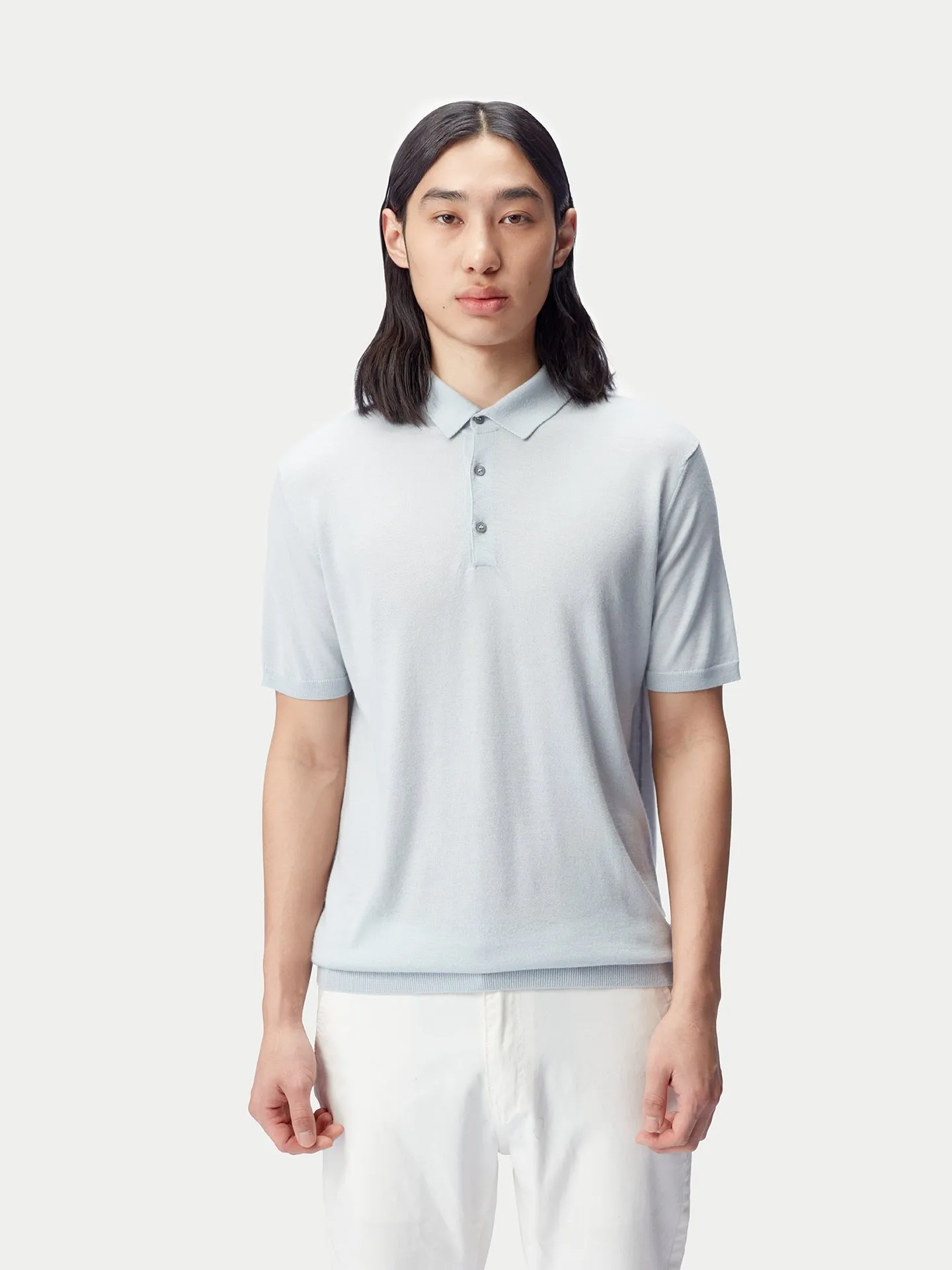 Cashmere Silk Polo Shirt