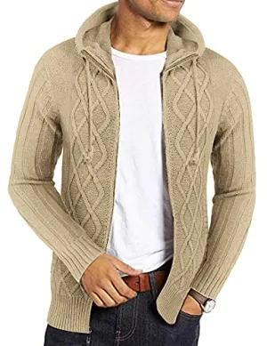 Casual Zipper Knitted Cardigan Sweater