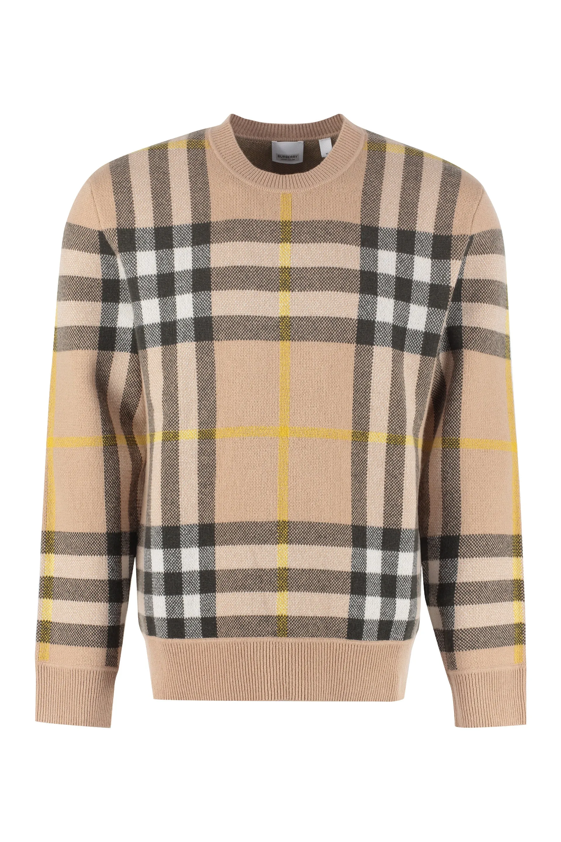 Checked cashmere sweater