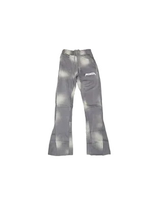 Chezza Clouded Flared Sweat Pants (Grey)