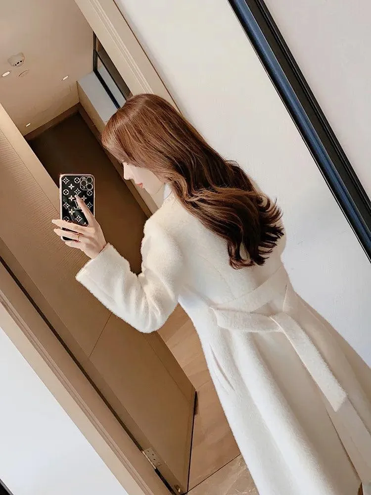 Chic Women's Woolen Wrap Coat