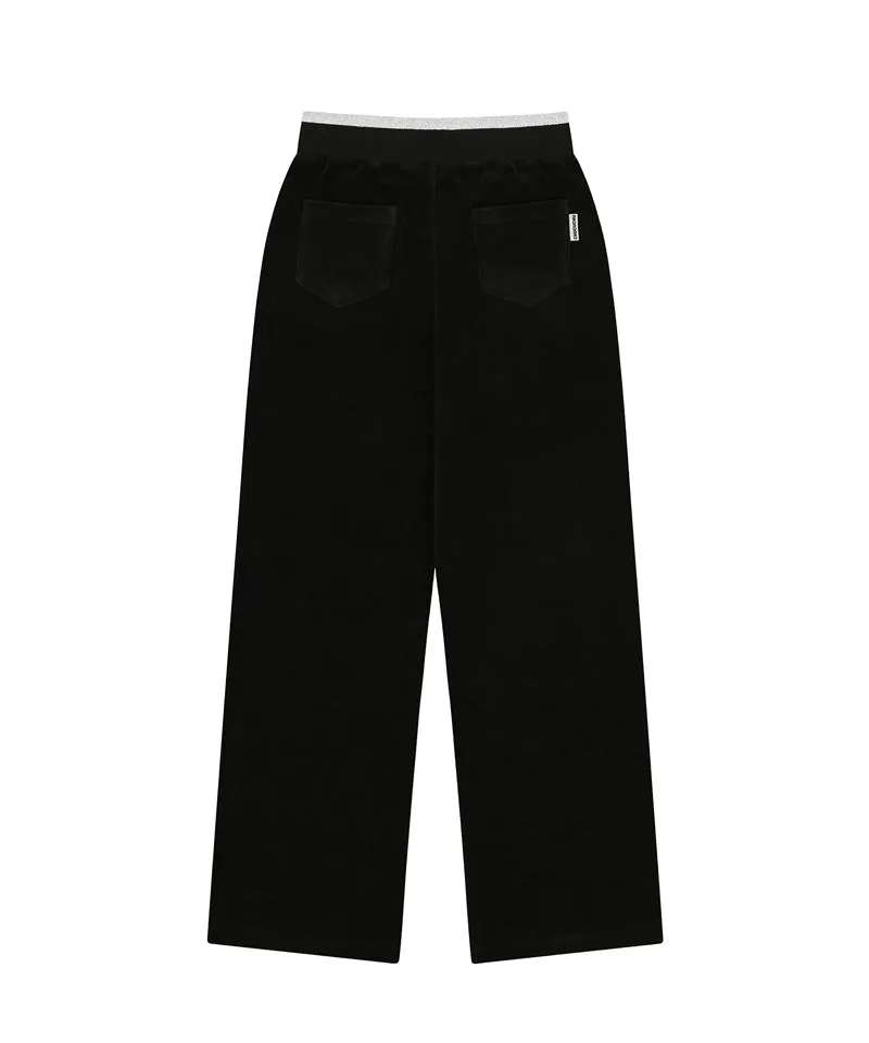 CHUCUCHU Velour Pants - Black