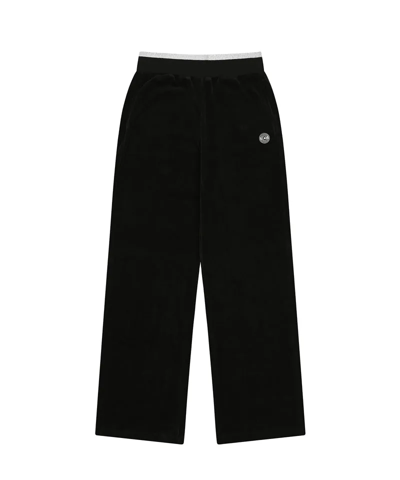 CHUCUCHU Velour Pants - Black