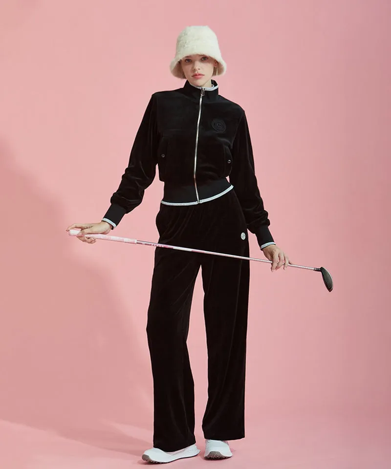 CHUCUCHU Velour Pants - Black