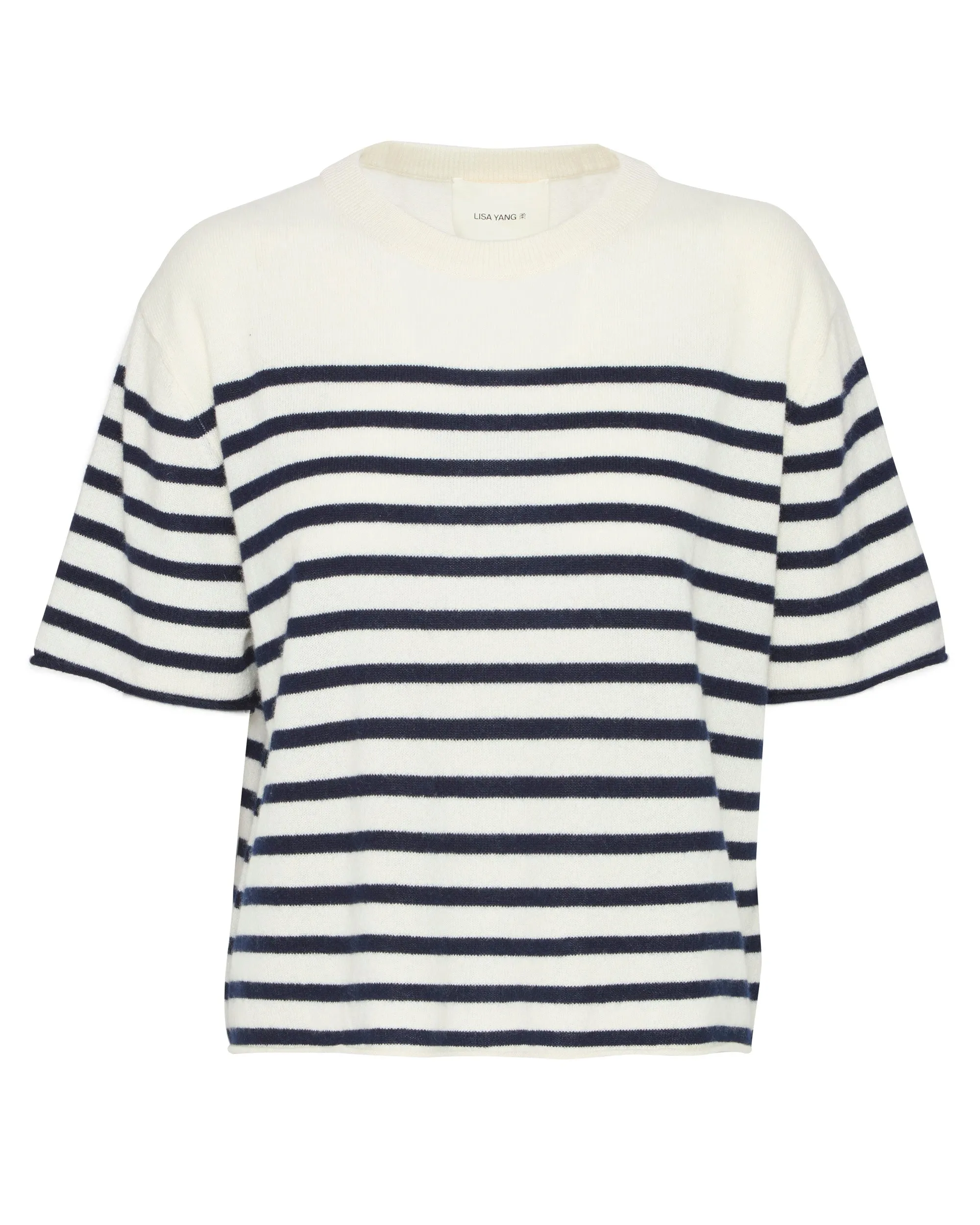 Cila Stripes T-Shirt in Cream/Navy Stripes