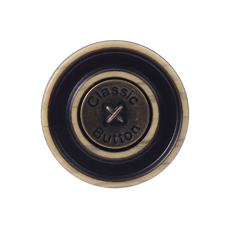 Classic Bronze Colored Resin Metal Shank Buttons for Woolen Coats 12pcs