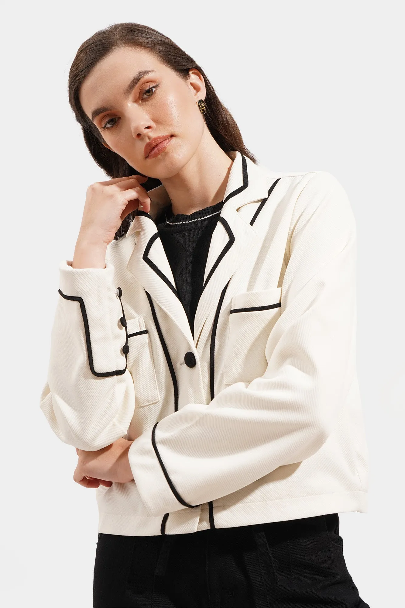 Contrast Blazer