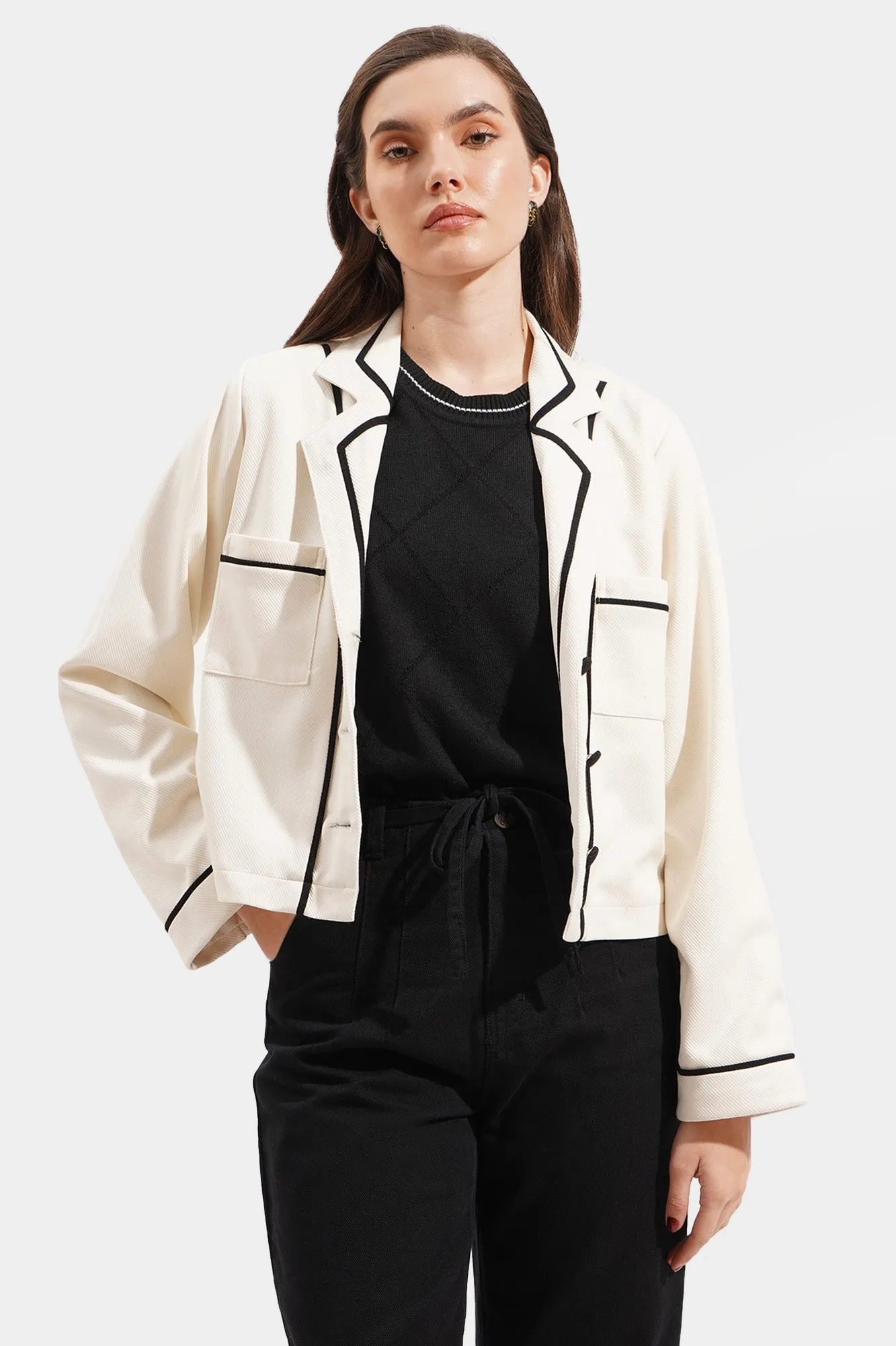 Contrast Blazer