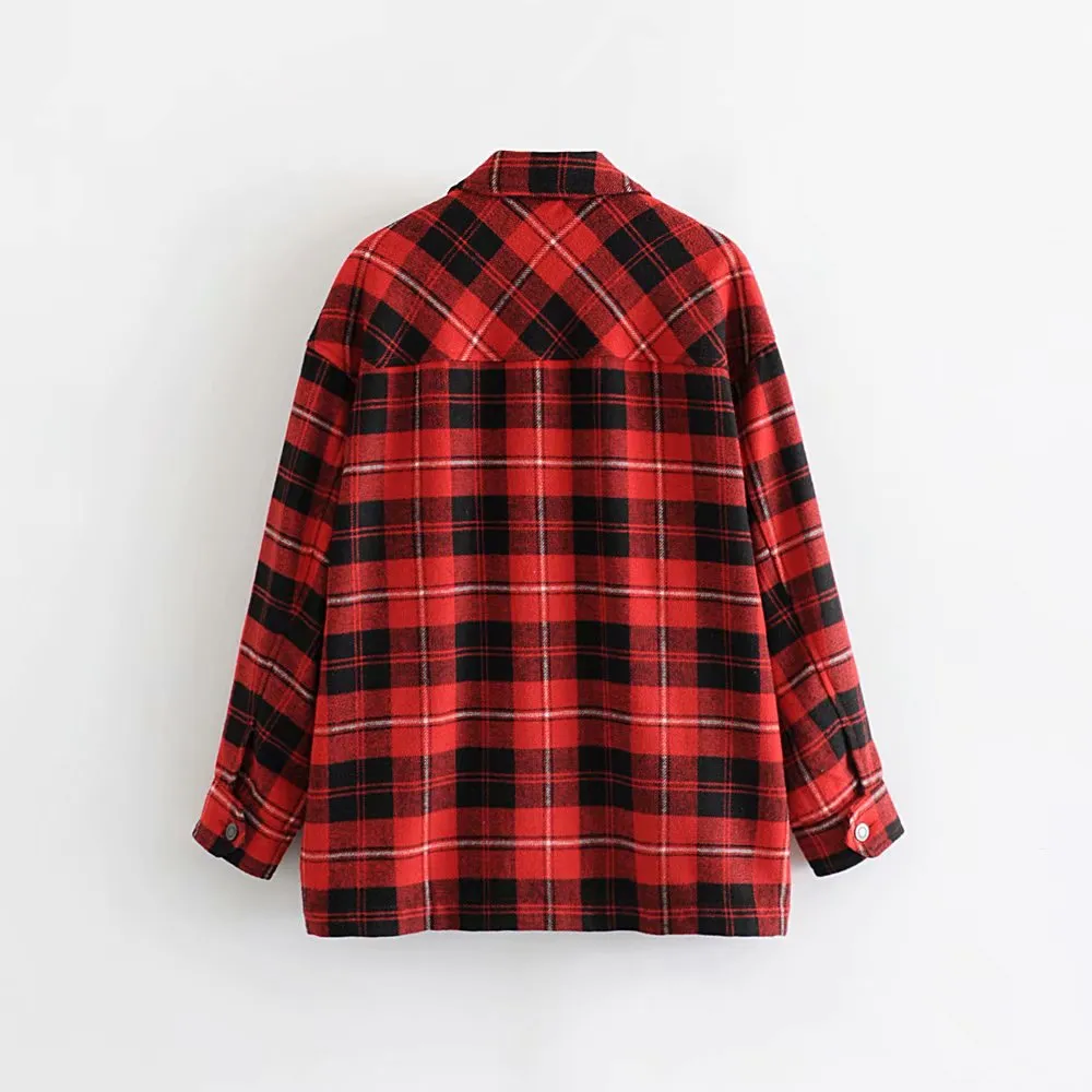 Contrast Single-breasted Lattice Pocket Cardigan Coat