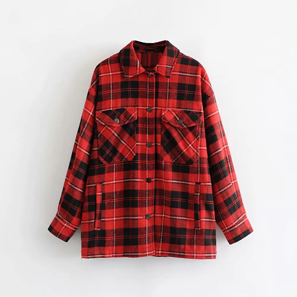 Contrast Single-breasted Lattice Pocket Cardigan Coat