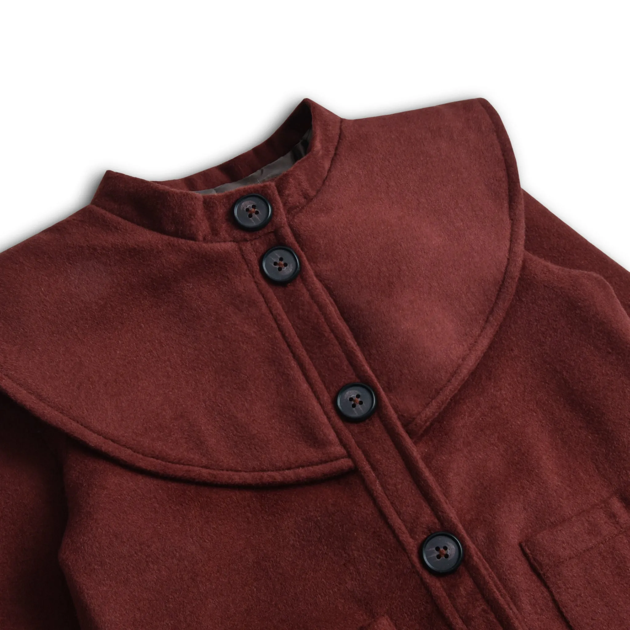 Coral Woolen Long Coat