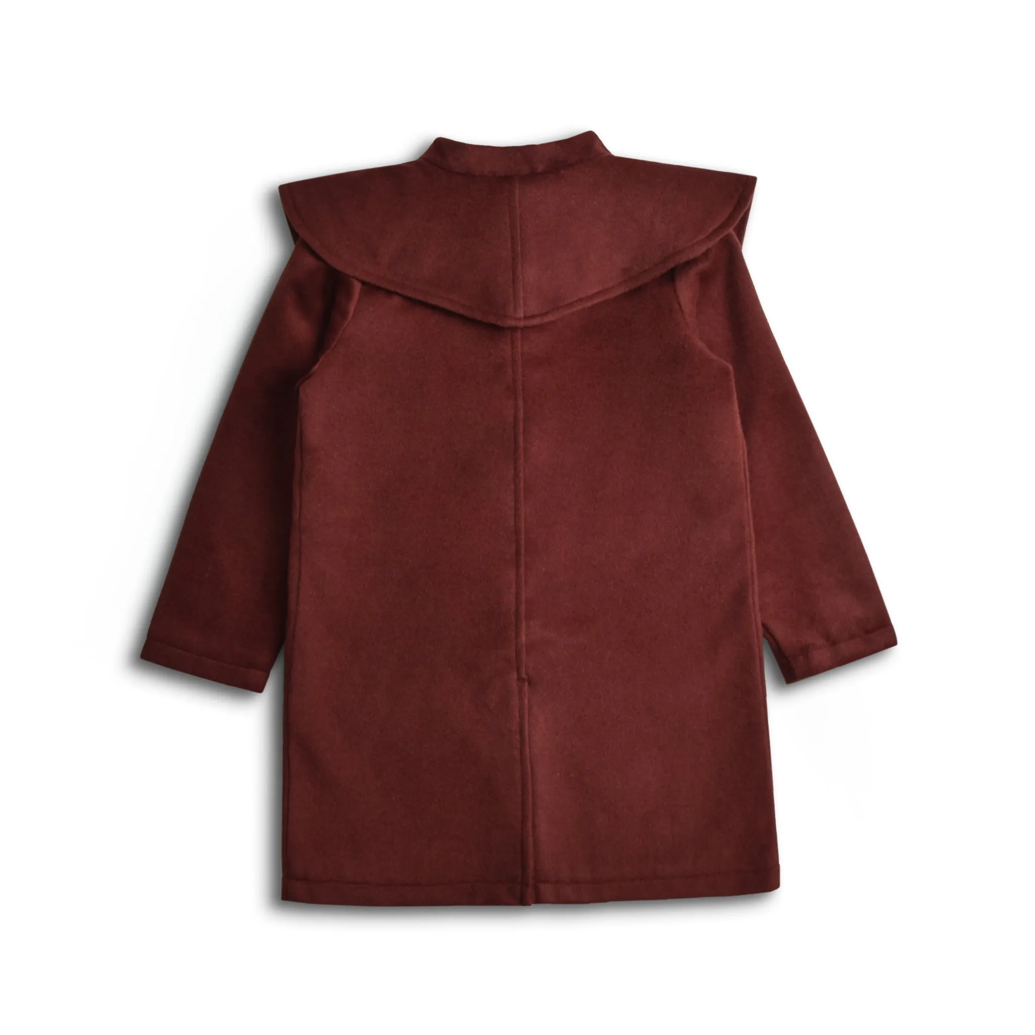 Coral Woolen Long Coat