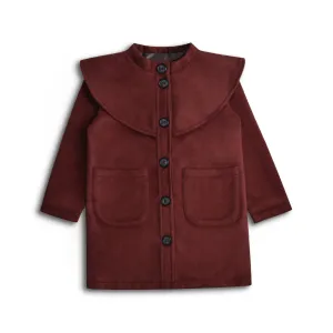 Coral Woolen Long Coat