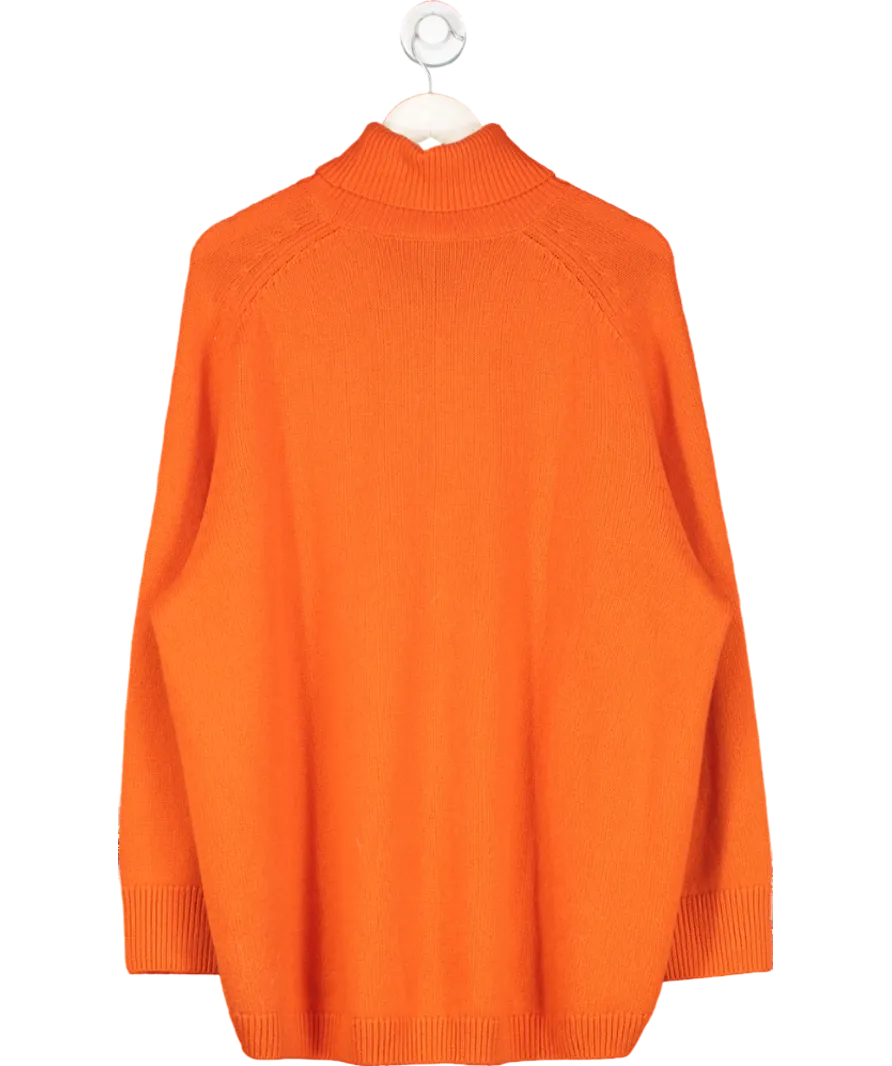 cos Orange Wool And Cashmere Blend Jumper UK L