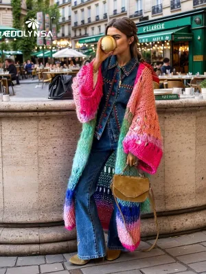 Cárdigan Kimono Boho Hecho a Mano